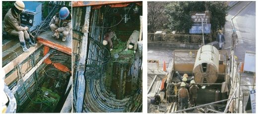 推進工法による下水道工事（国分寺市）推進工法による下水道工事（小平市）の写真